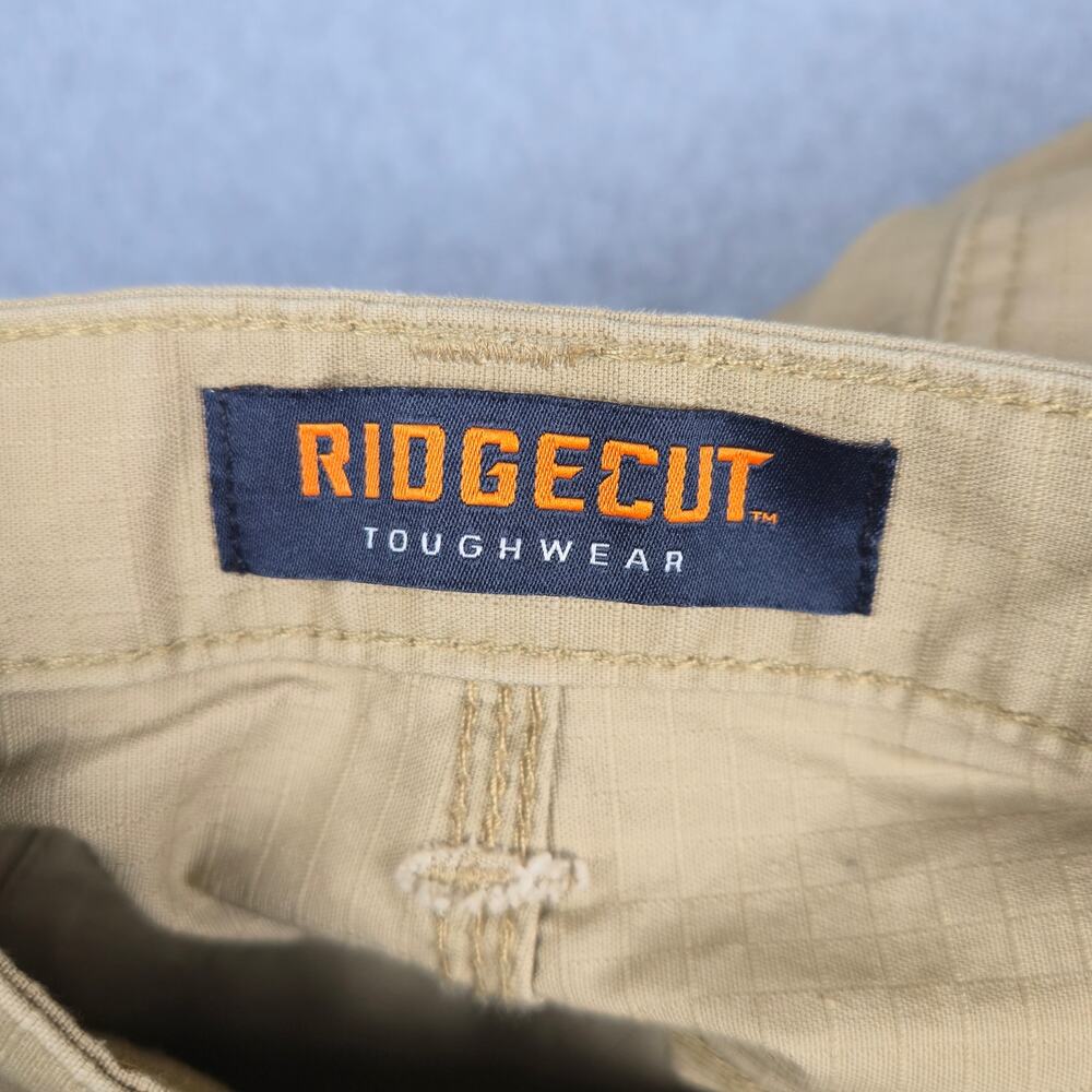 Ridgecut Toughwear 34x30 Beige Ripstop Work Pants Reinforced Double Knee - Picture 8 of 14